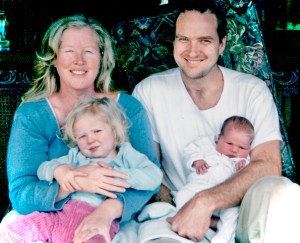 Family portrait showing our newborn  and our toddler, now both teens. I  have lived experience as well as professional therapist experience with women from 14 years and above